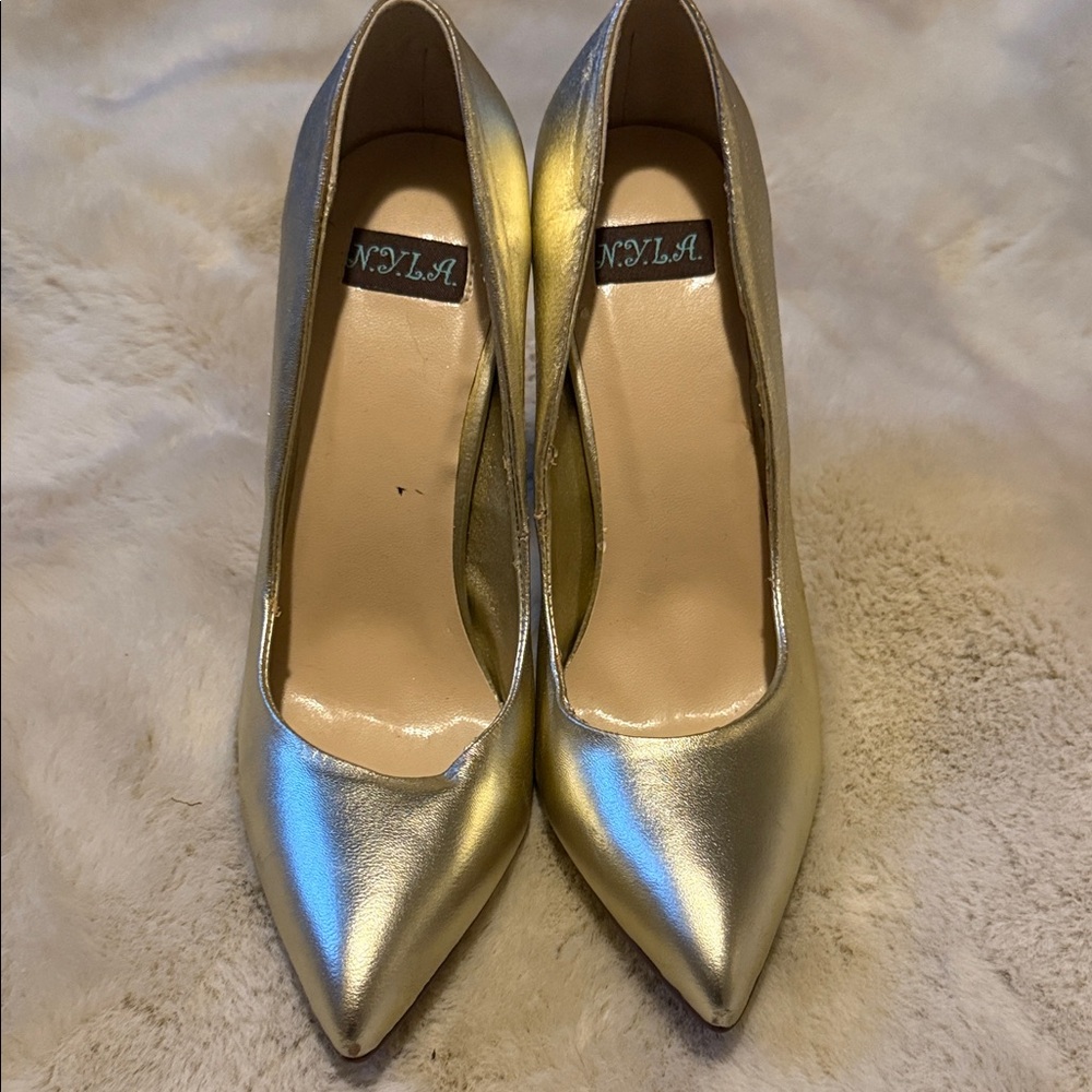 N.Y.L.A.  Gold Heels